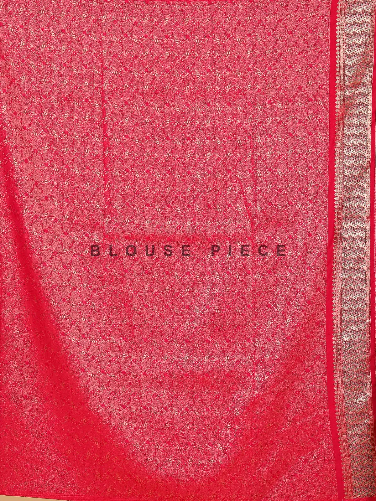 Bright pink silk thread and zari weave saree