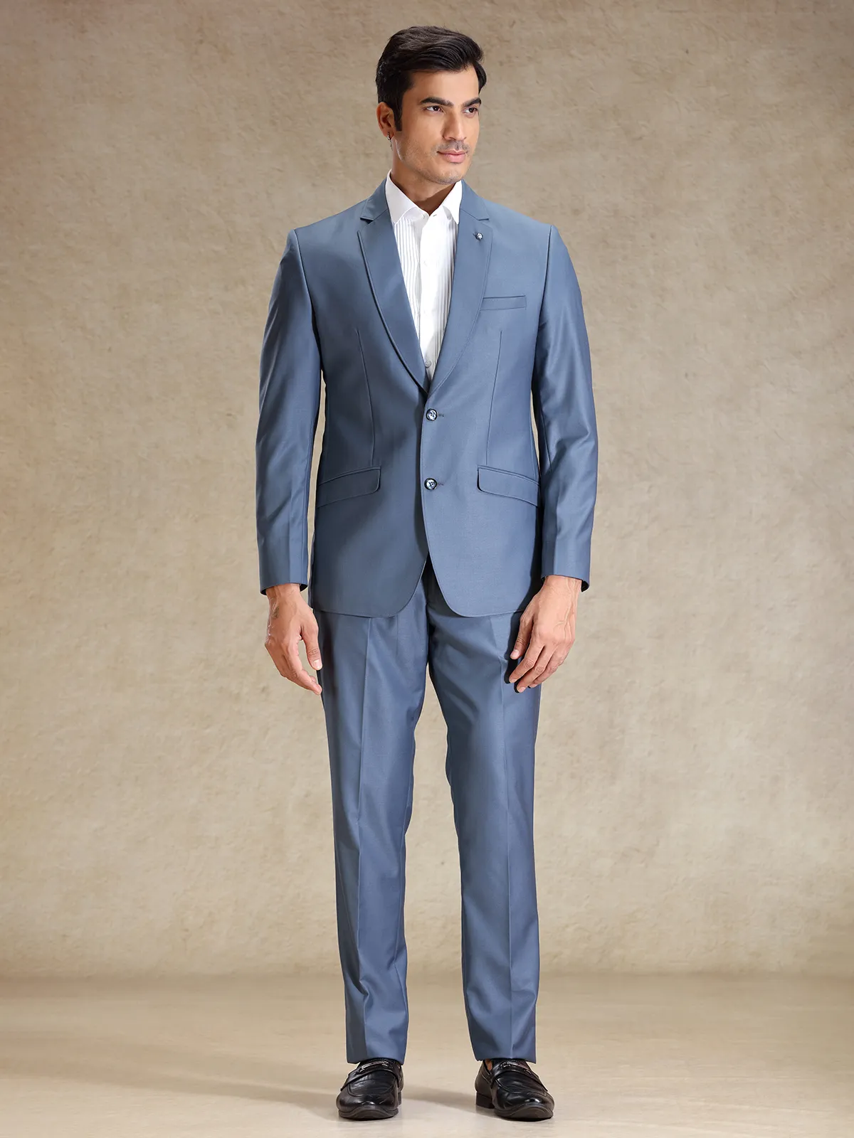 Cambridge Blue terry rayon blazer and pant set