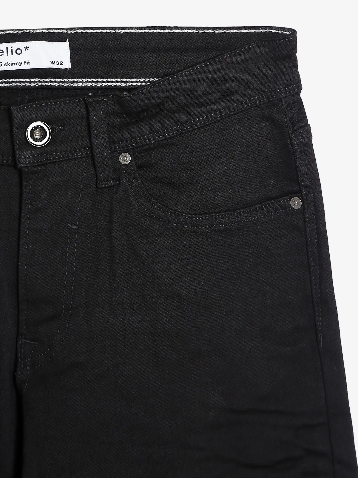 Celio black solid jeans