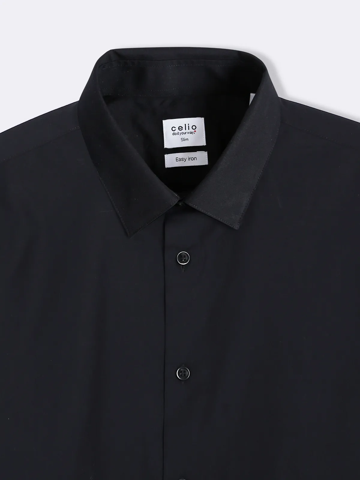 Celio cotton black shirt