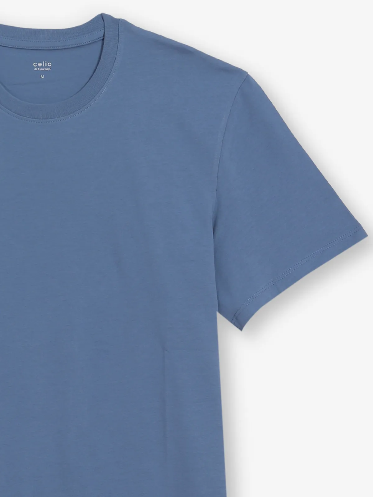 CELIO cotton blue t-shirt for men