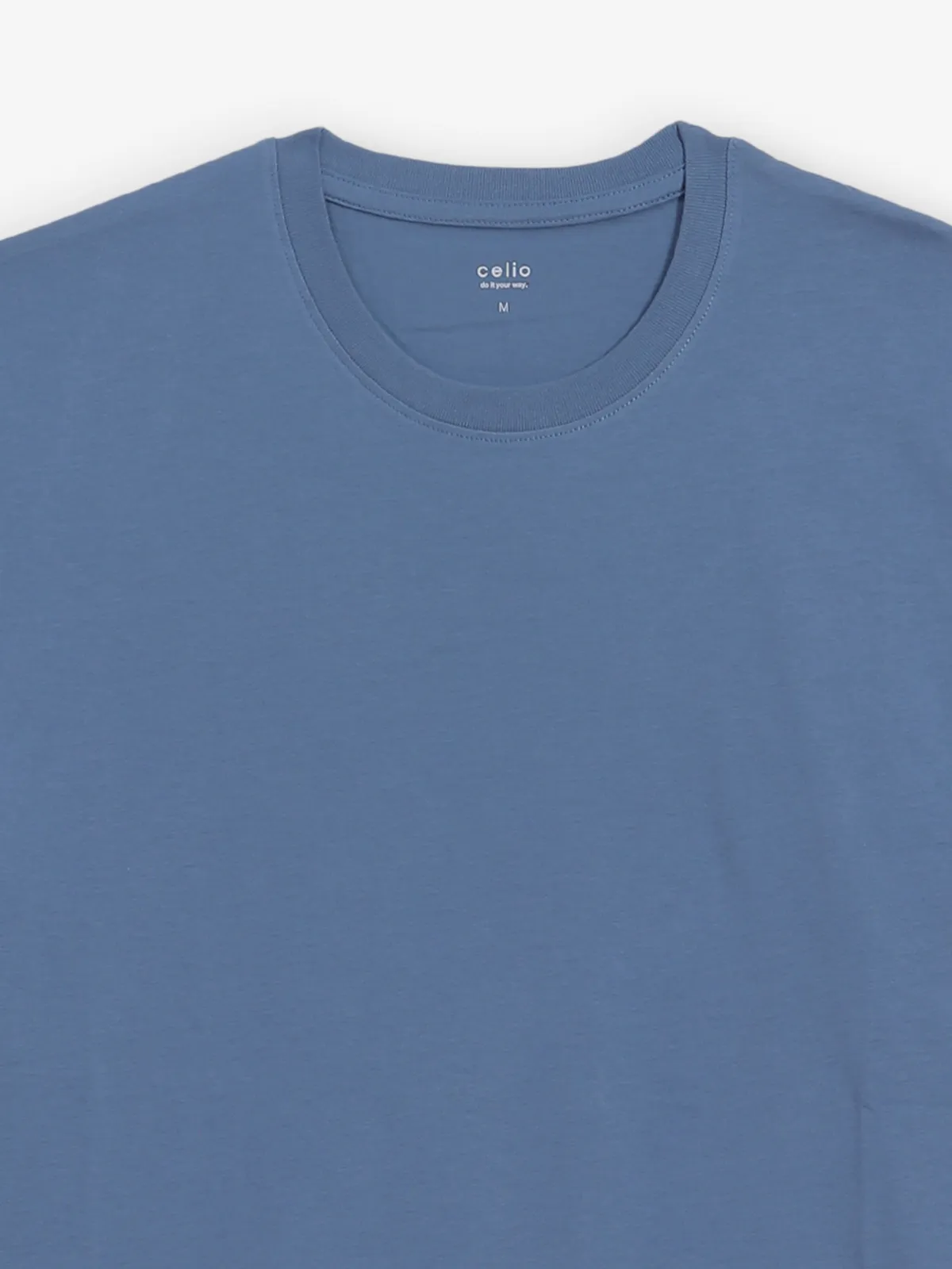 CELIO cotton blue t-shirt for men