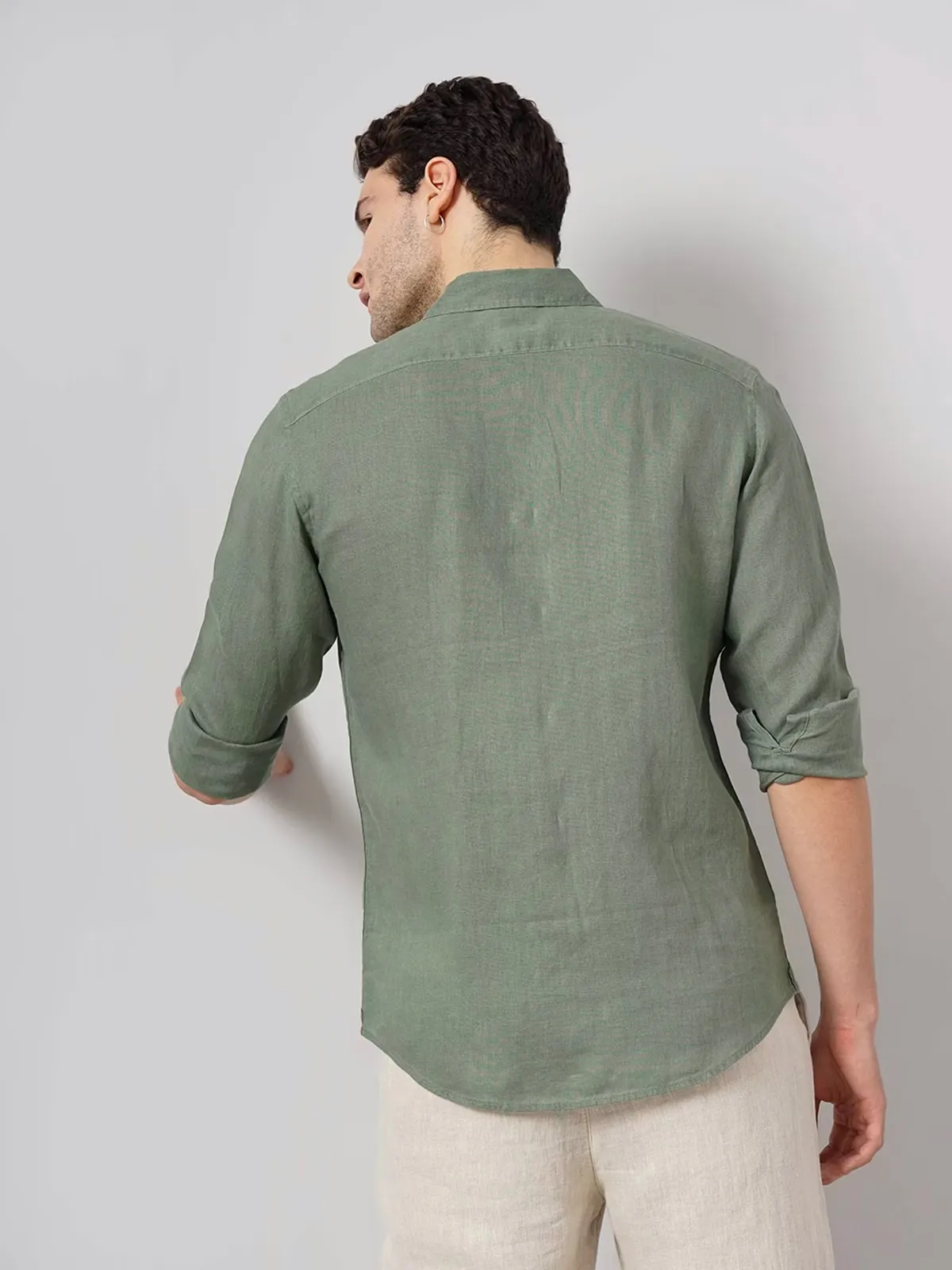 Celio green cotton shirt