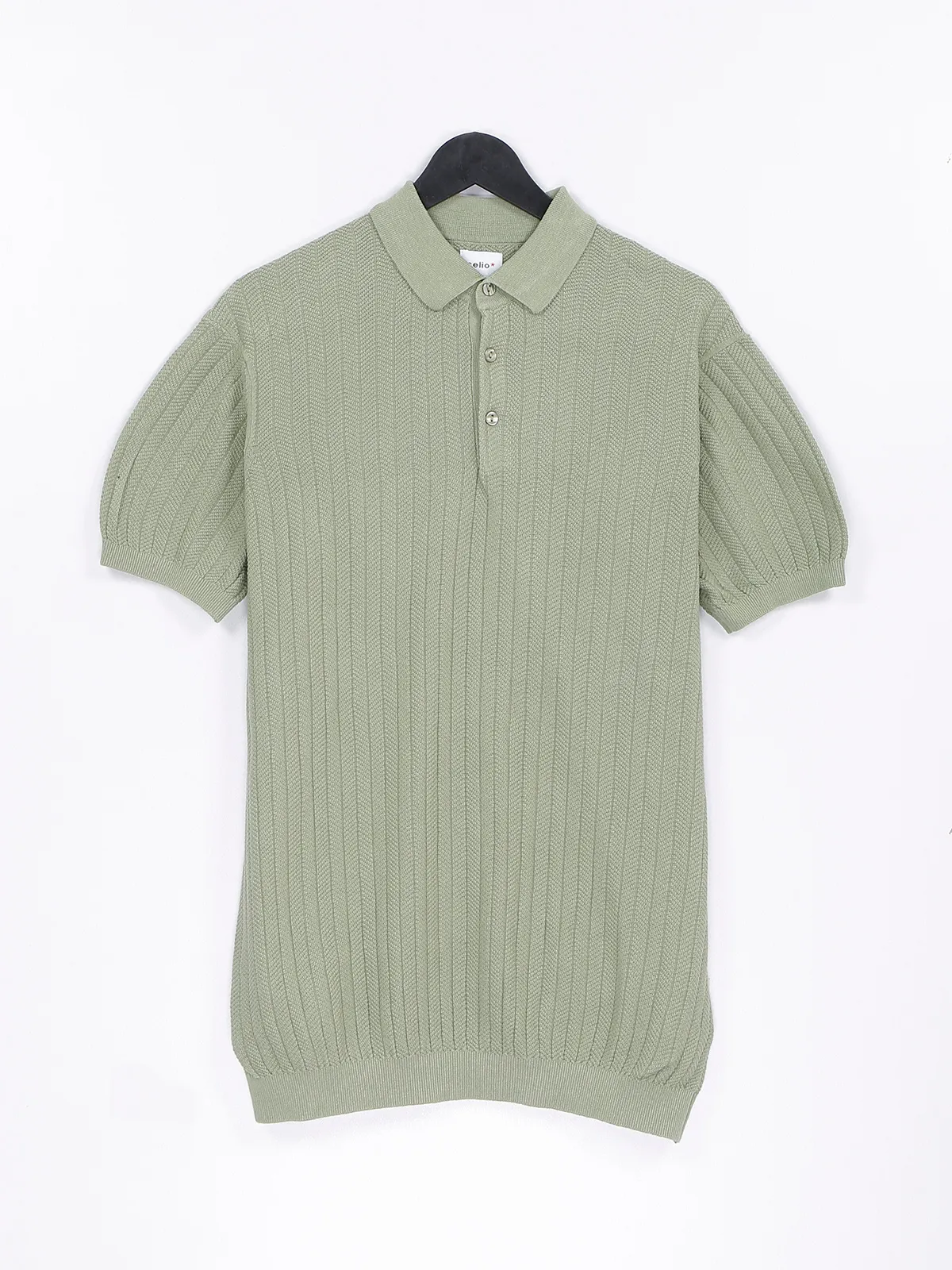 Celio sage green knitted t shirt