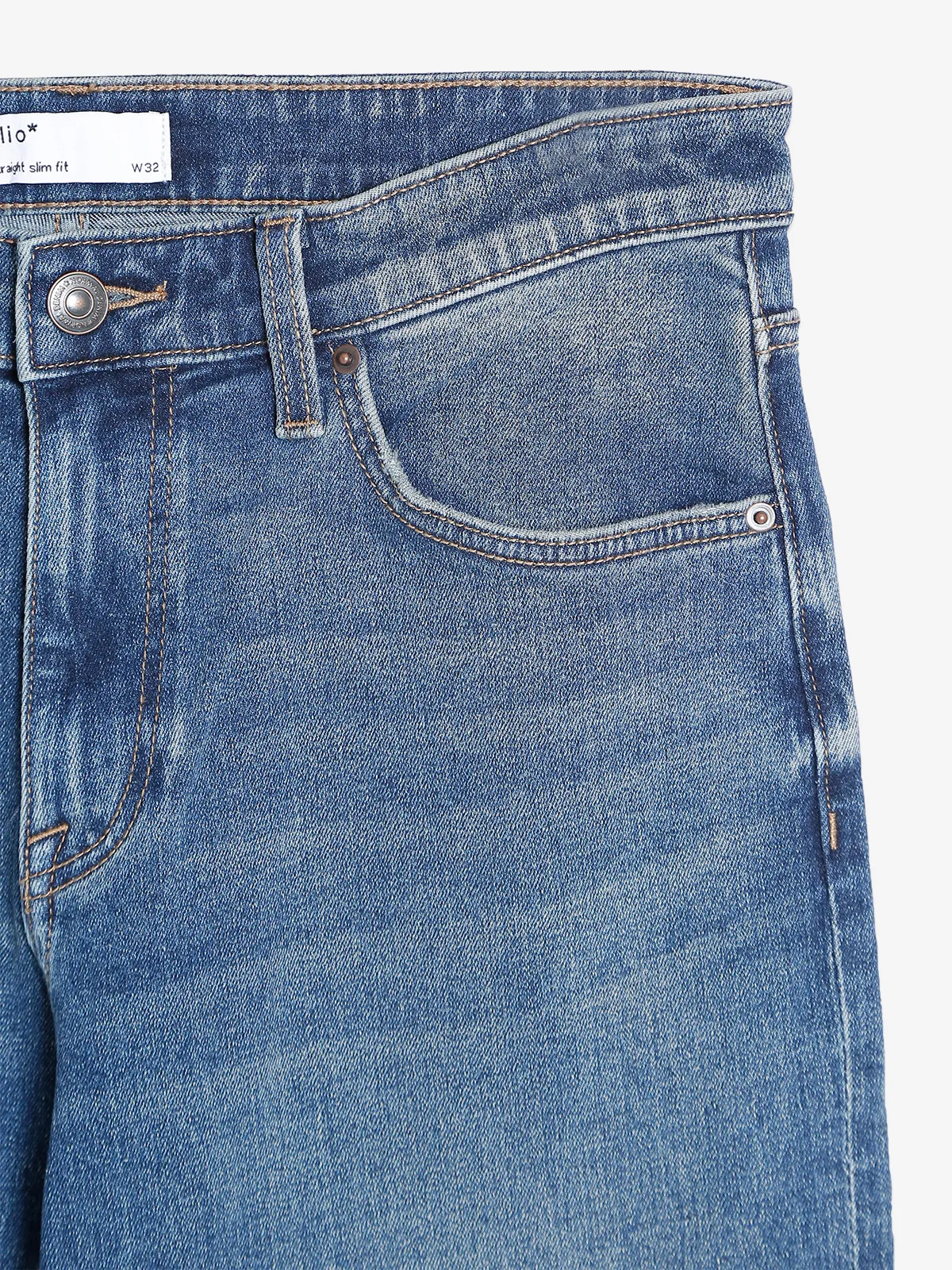 Celio sky blue washed denim jeans