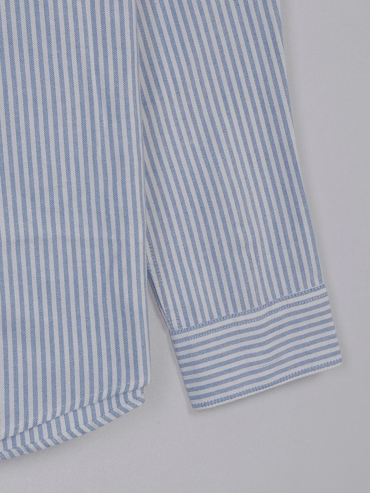 Celio stripe cotton blue shirt in regular fit