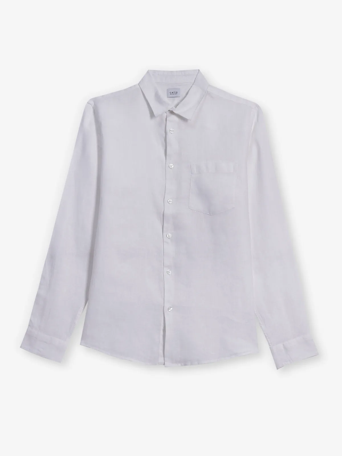 CELIO white cotton slim fit shirt