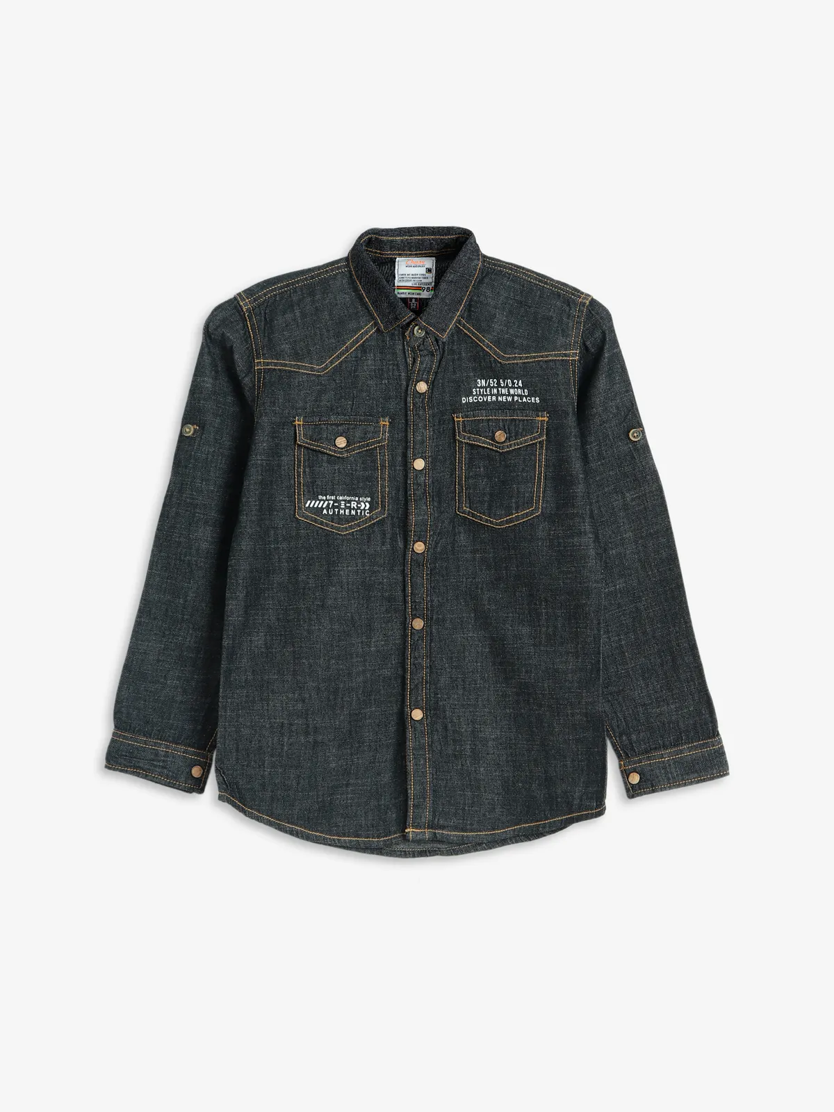 Chase black denim shirt