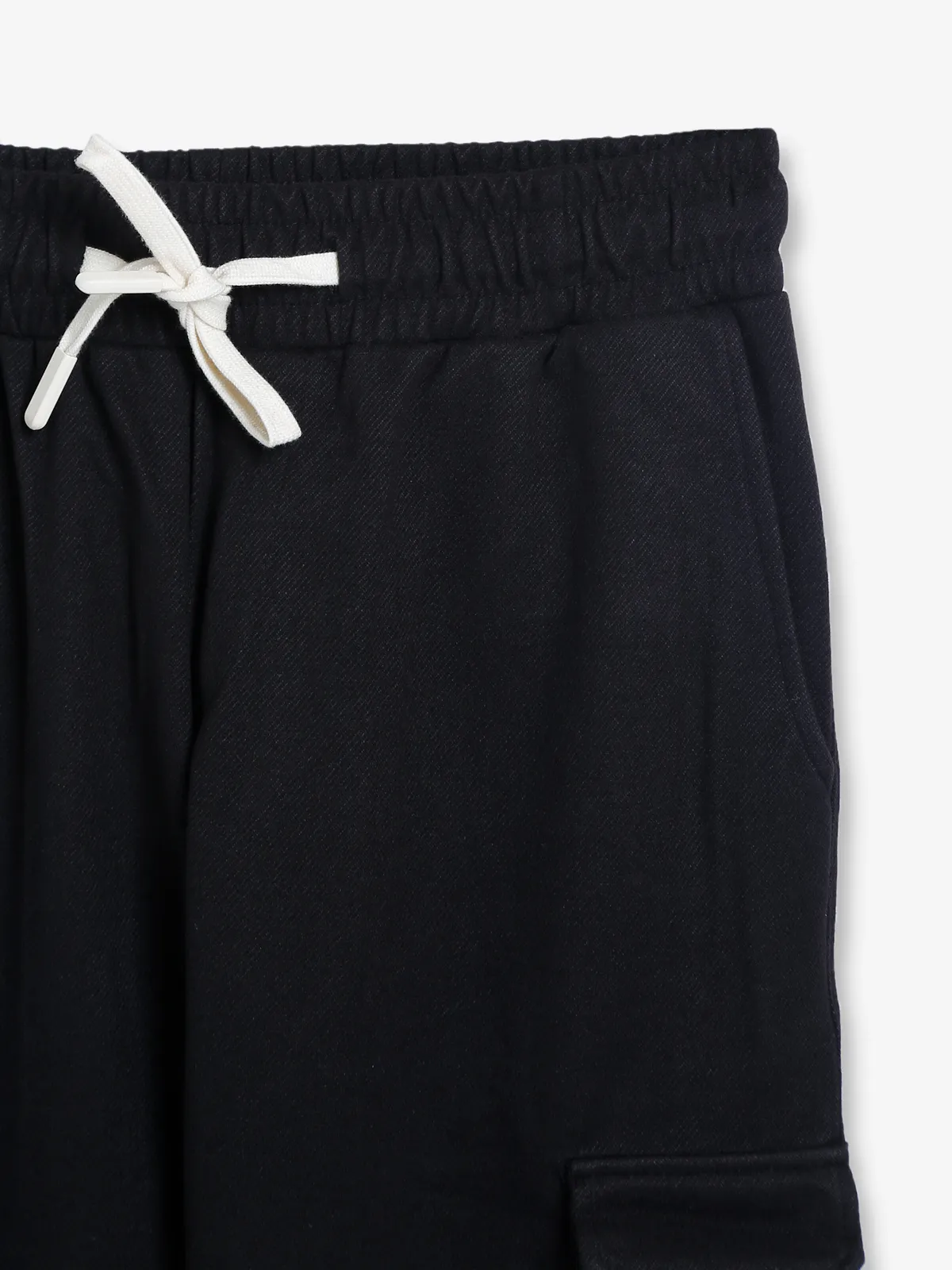 Chopstick cotton black track pant