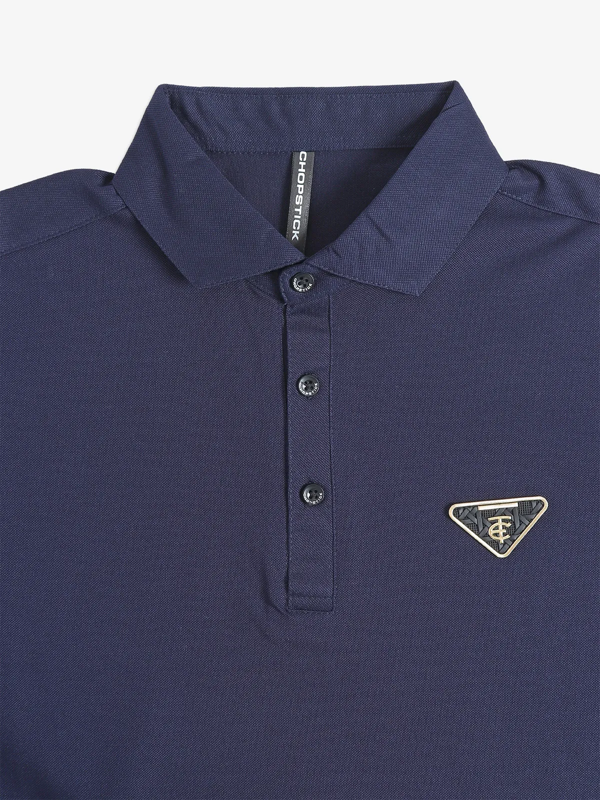 Chopstick cotton navy plian t-shirt