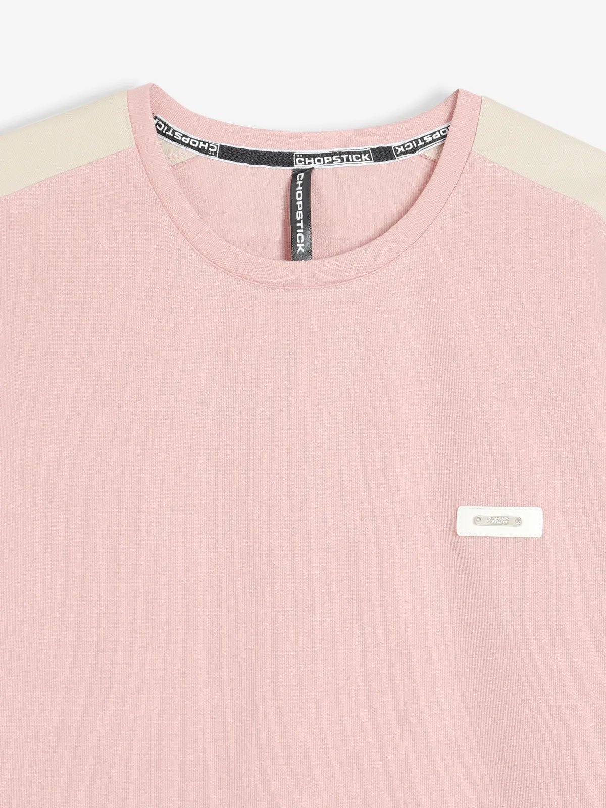 Chopstick cotton pink slim fit t shirt