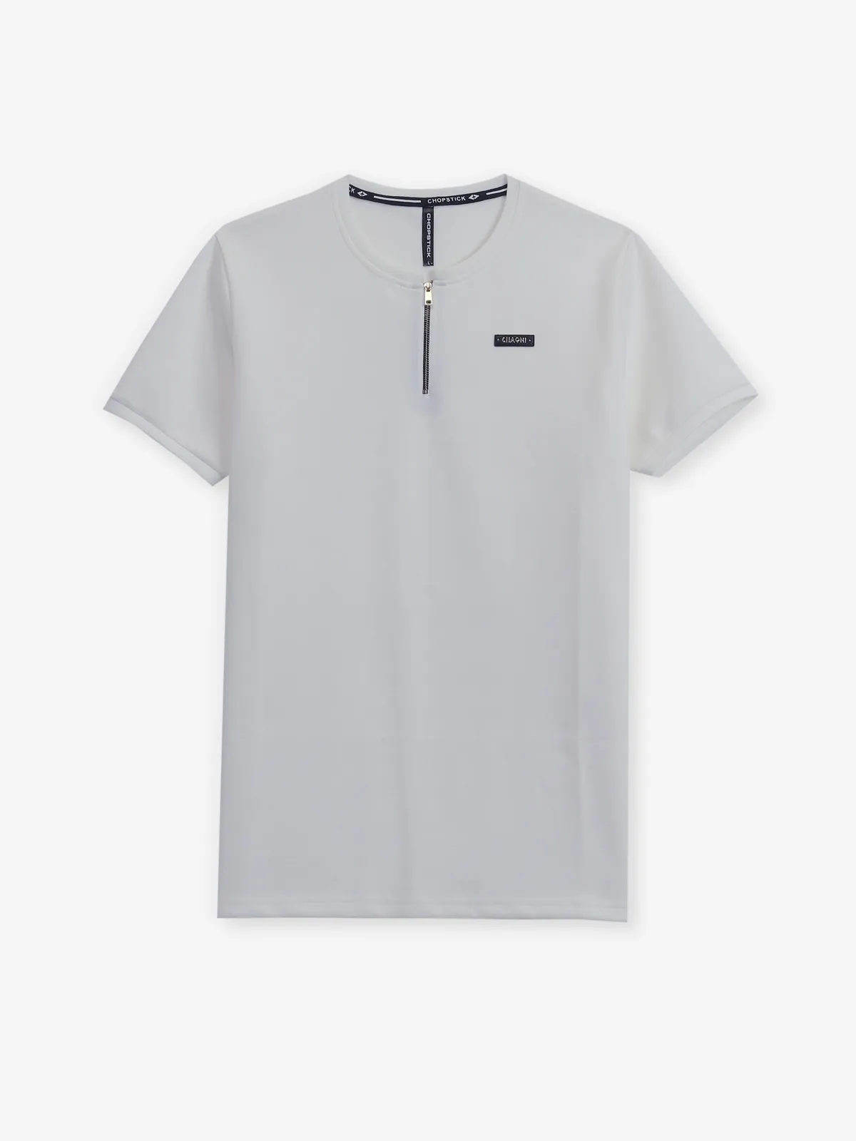 CHOPSTICK cotton white plain t-shirt