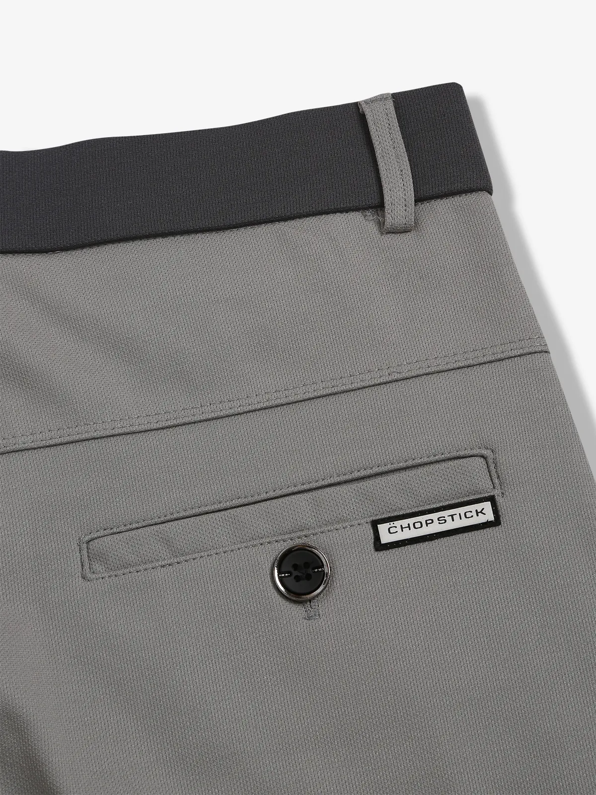 CHOPSTICK light grey solid cotton track pant