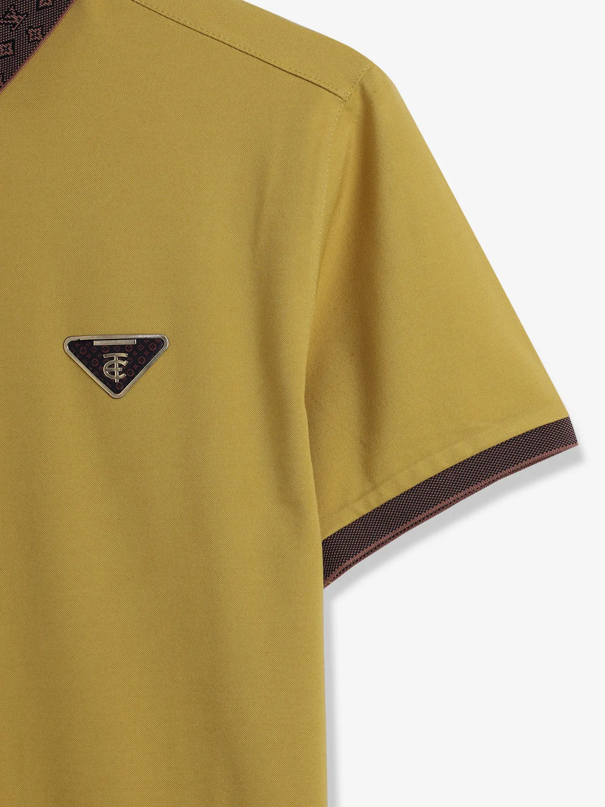 CHOPSTICK musterd yellow cotton t-shirt