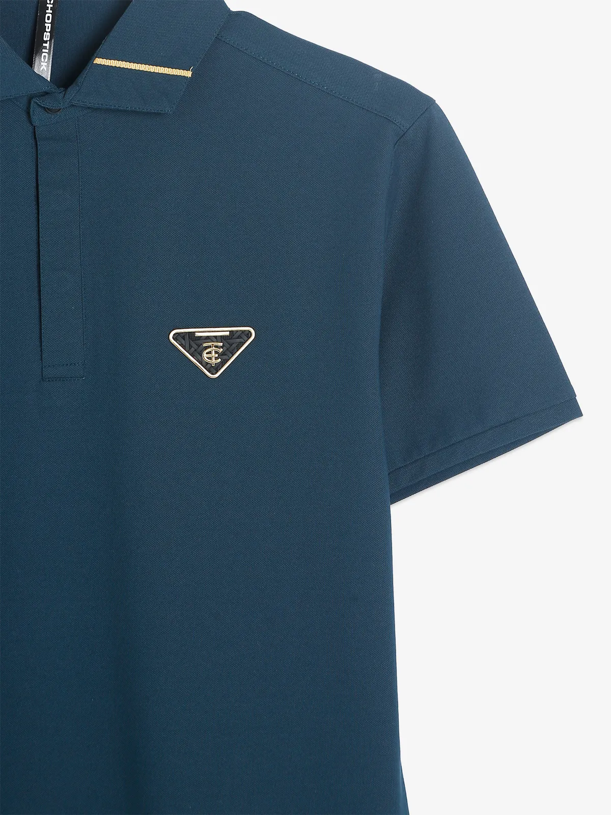 Chopstick plain teal blue t-shirt