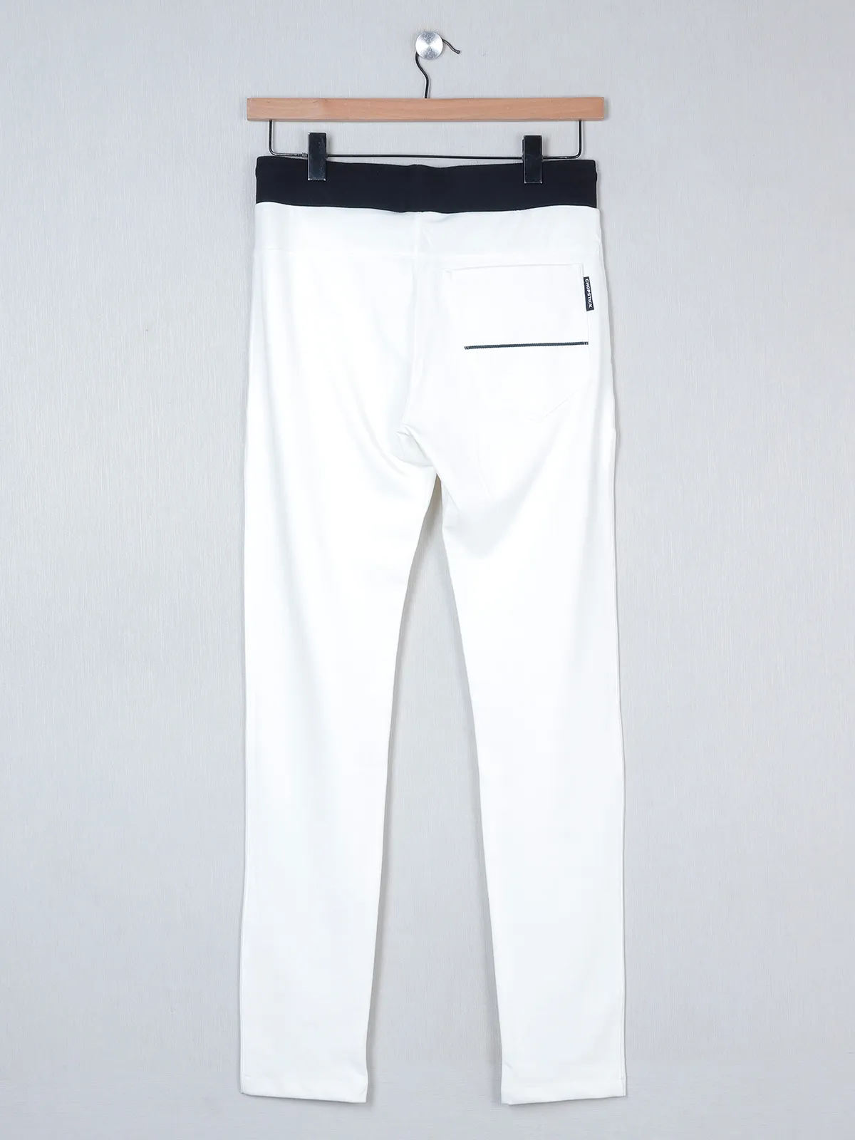 Chopstick presented white color track pant