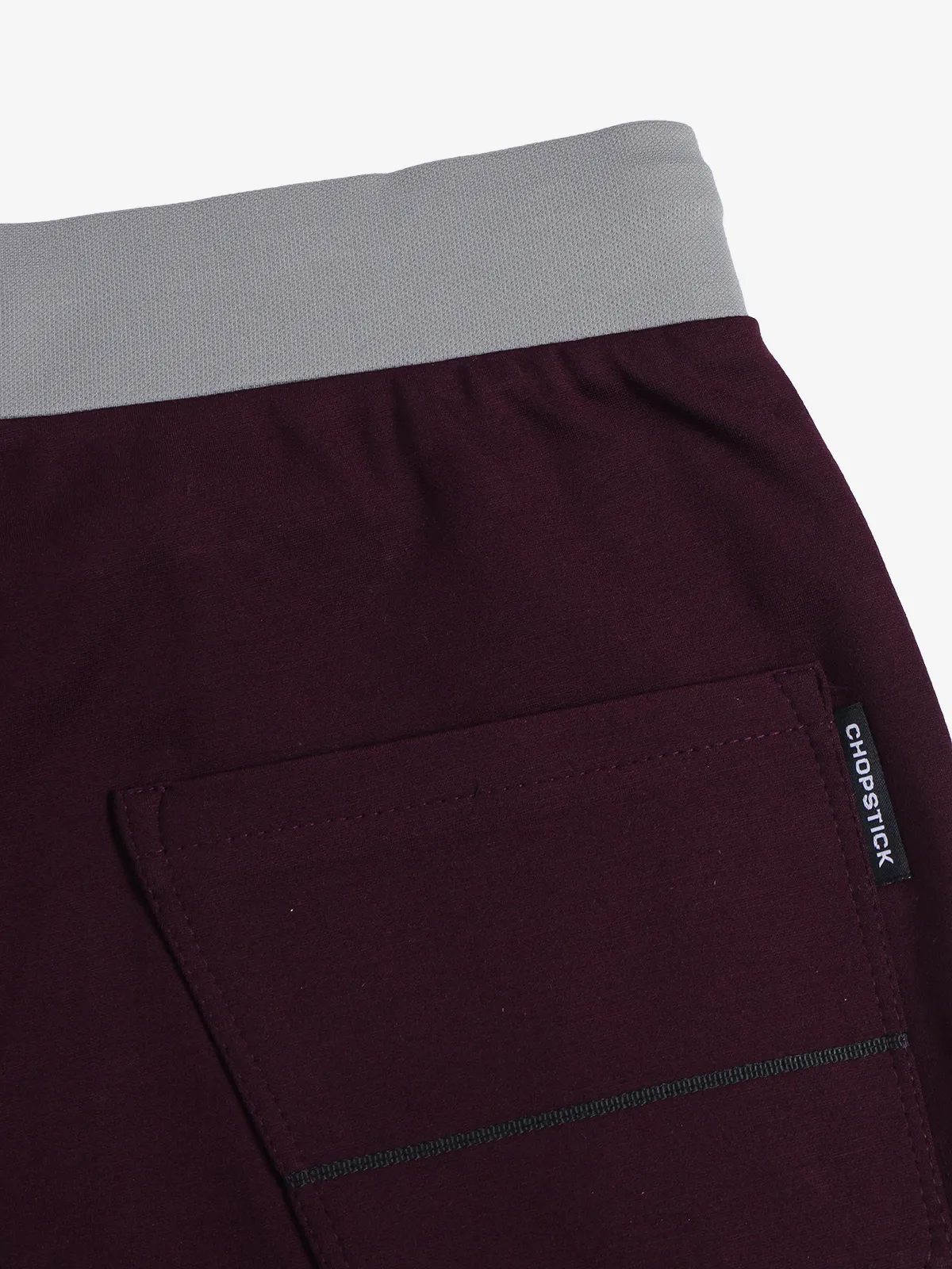 CHOPSTICK purple solid cotton shorts