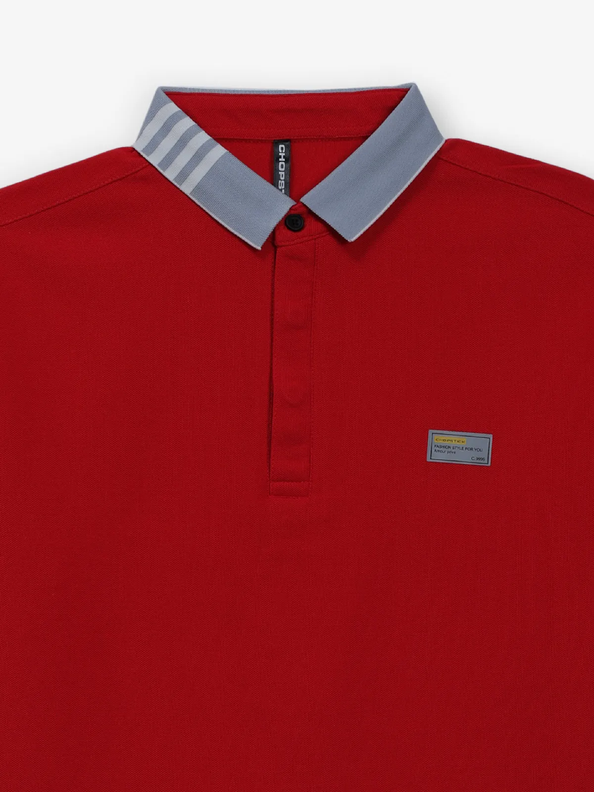 CHOPSTICK red plain cotton t-shirt