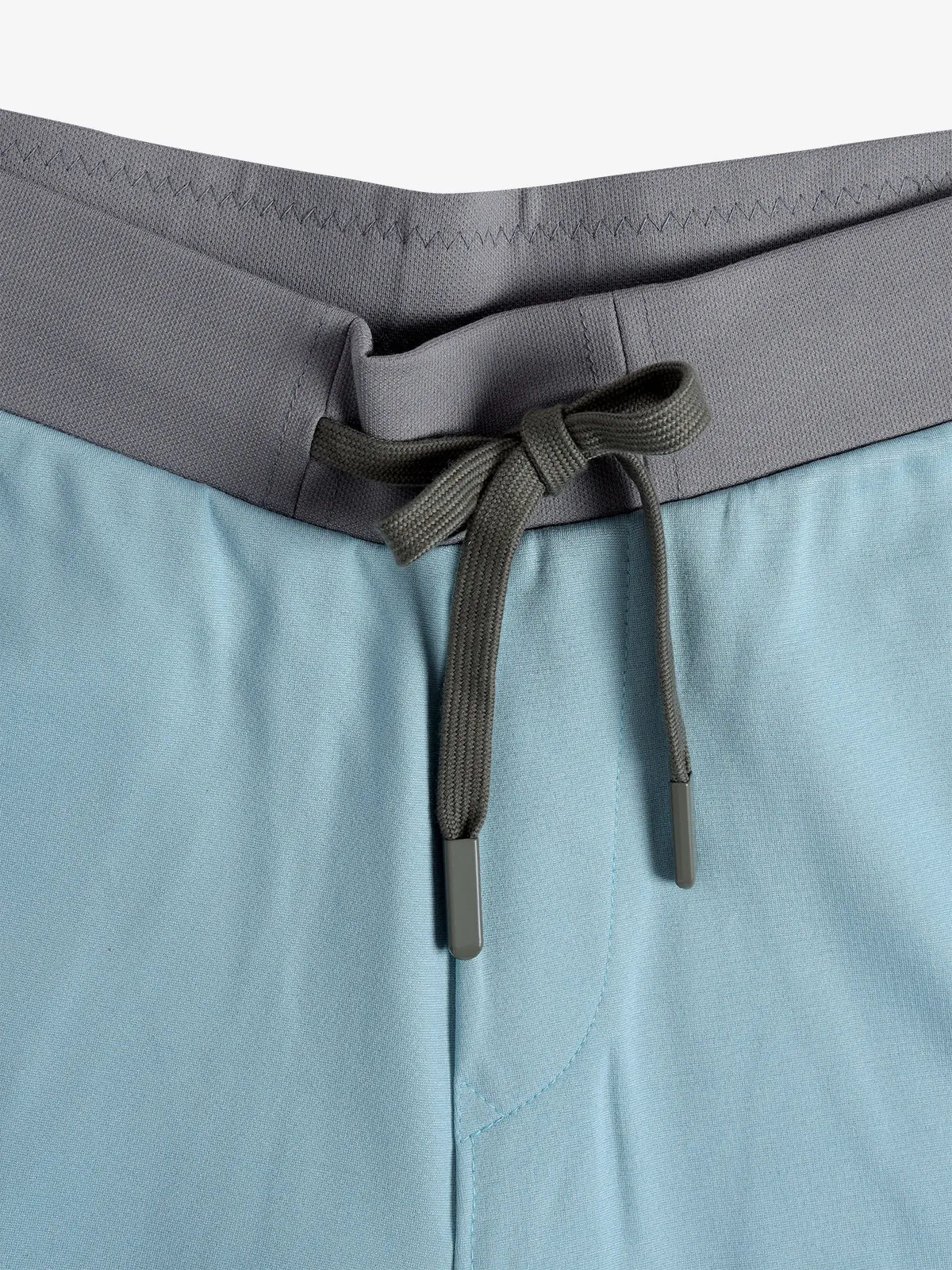 CHOPSTICK sky blue solid cotton shorts