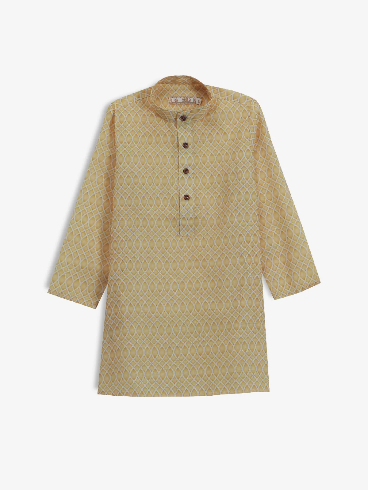 Classic light yellow cotton kurta suitG3BKS2350 United States