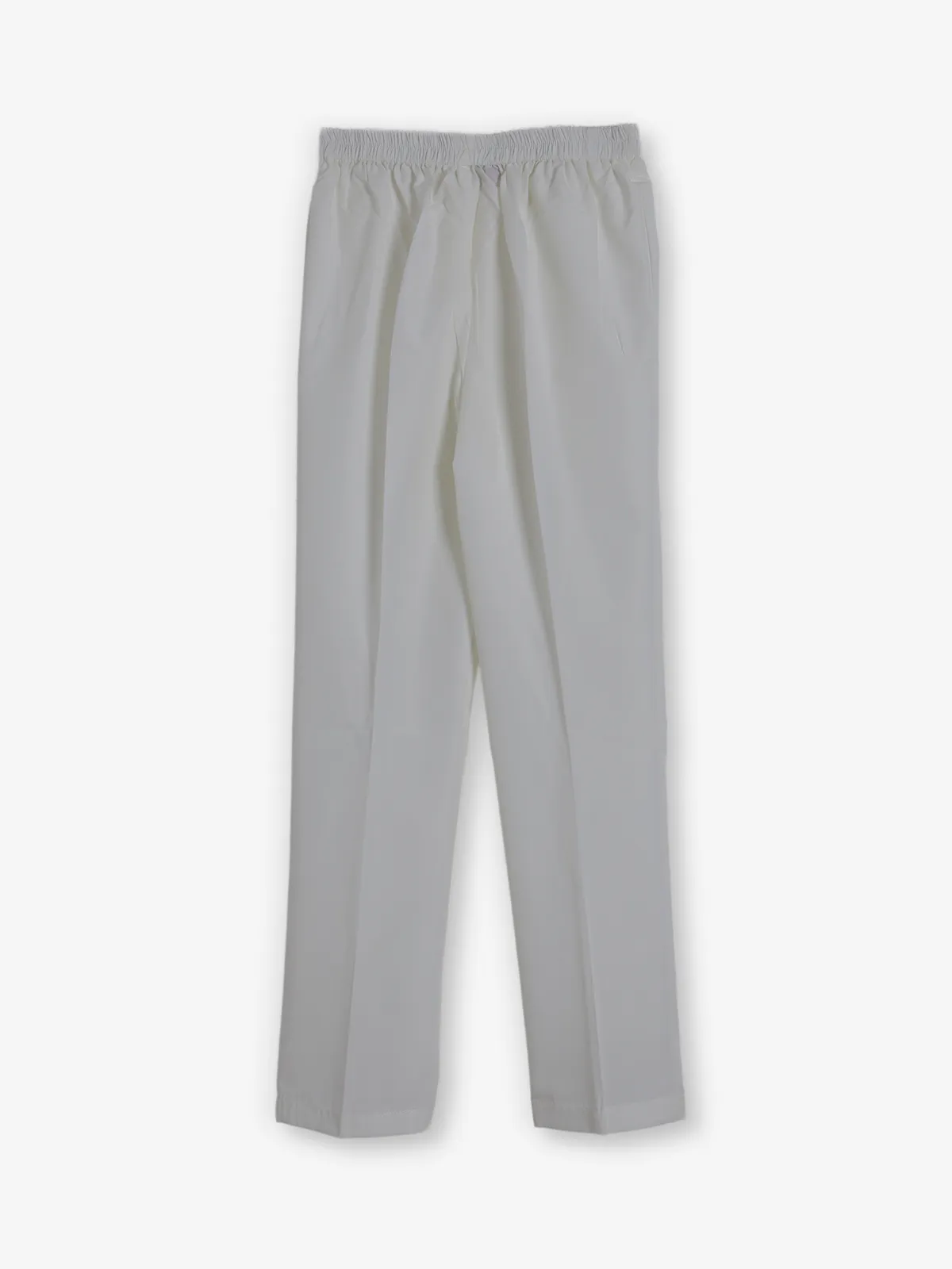 Classic off white embroidered cotton silk kurta suit