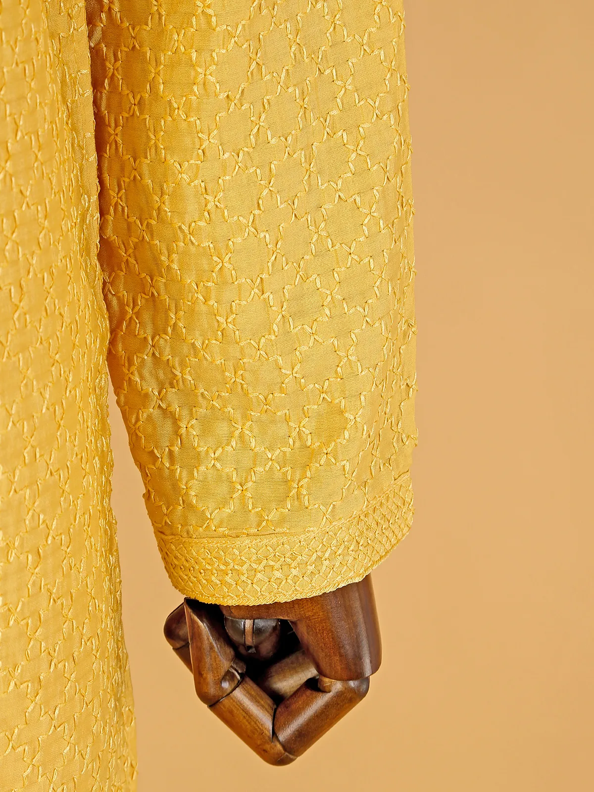 Classic silk yellow  Men Kurta pajama