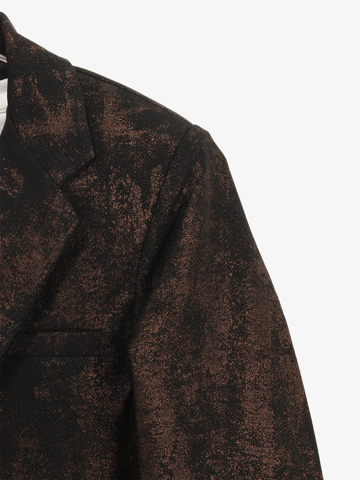 Classy dark brown terry rayon blazer