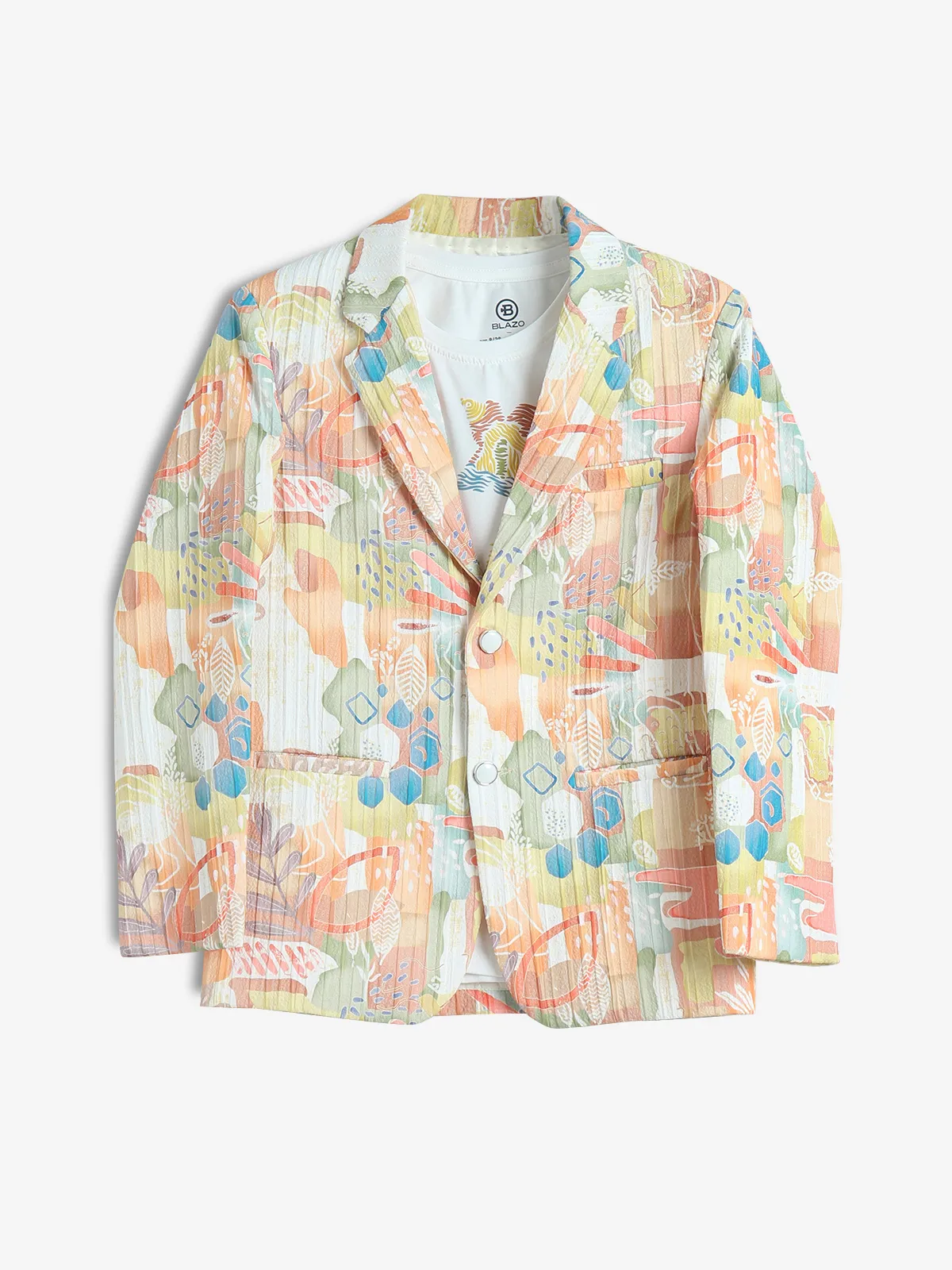 Classy multi color printed blazer