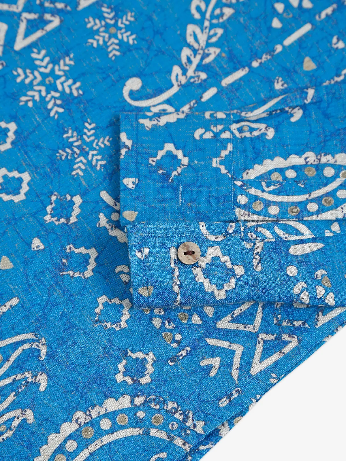 Classy printed blue cotton kurta