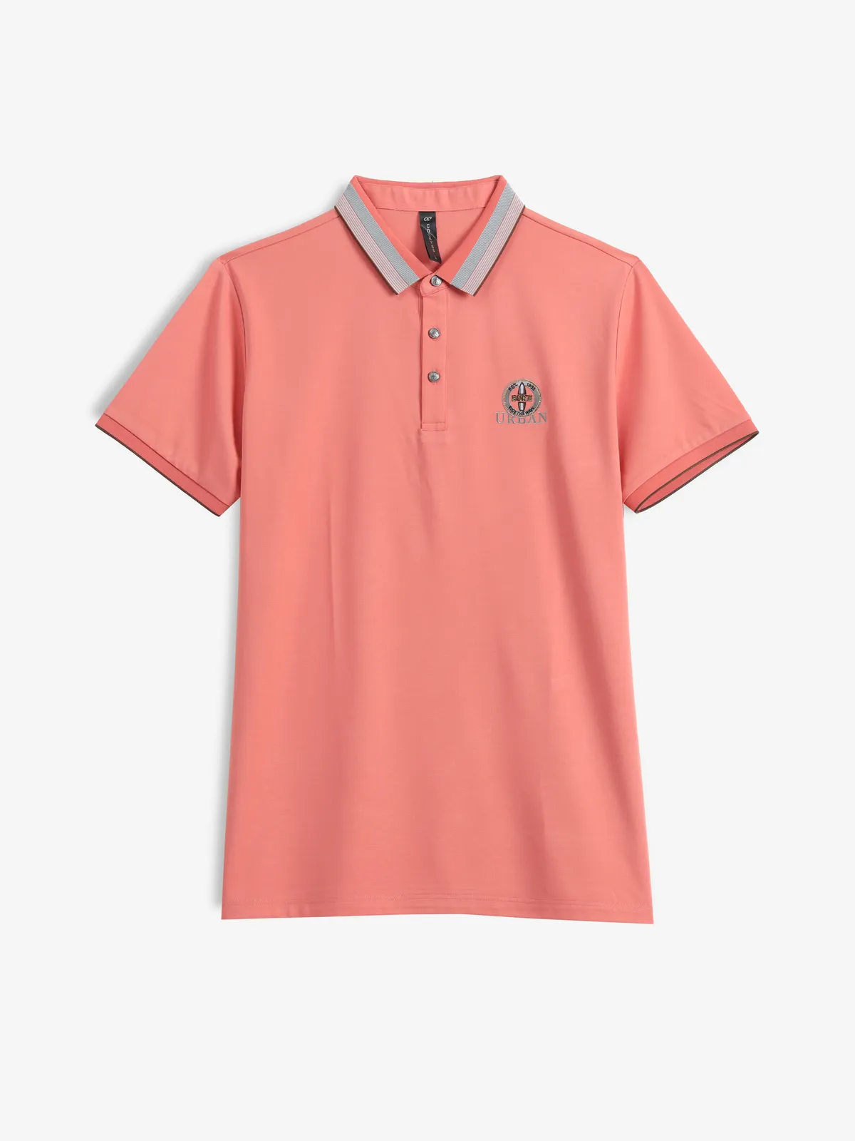 COOKYSS cotton orange plain casual t-shirt
