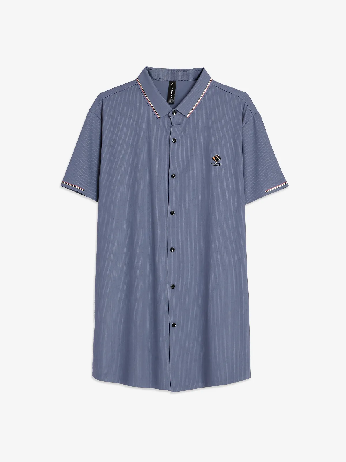 Cookyss cotton stripe blue shirt