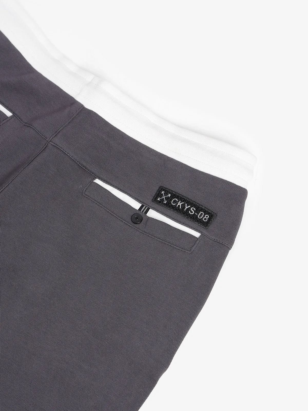 Cookyss grey cotton solid track pant