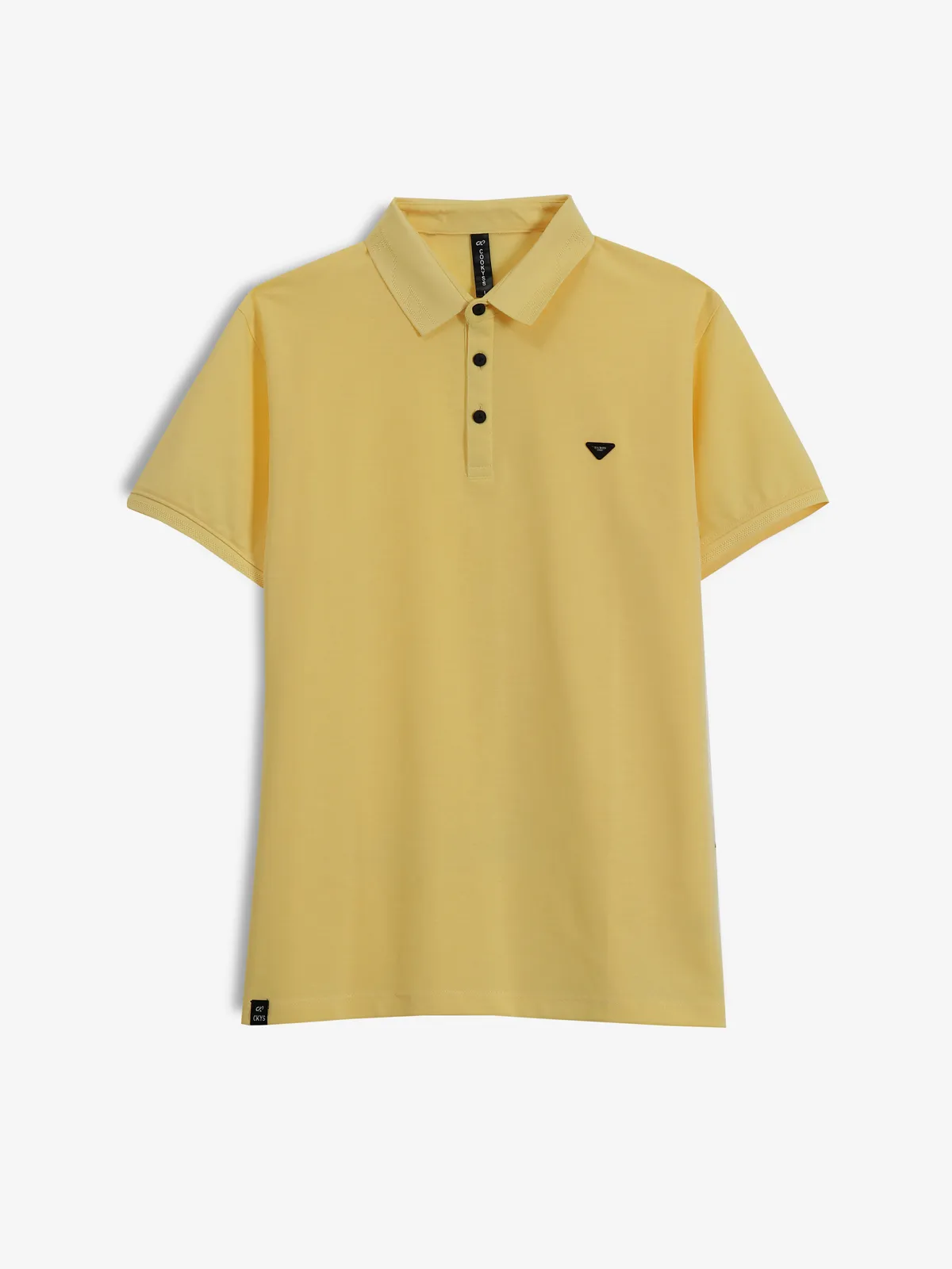 COOKYSS palin yellow cotton t-shirt