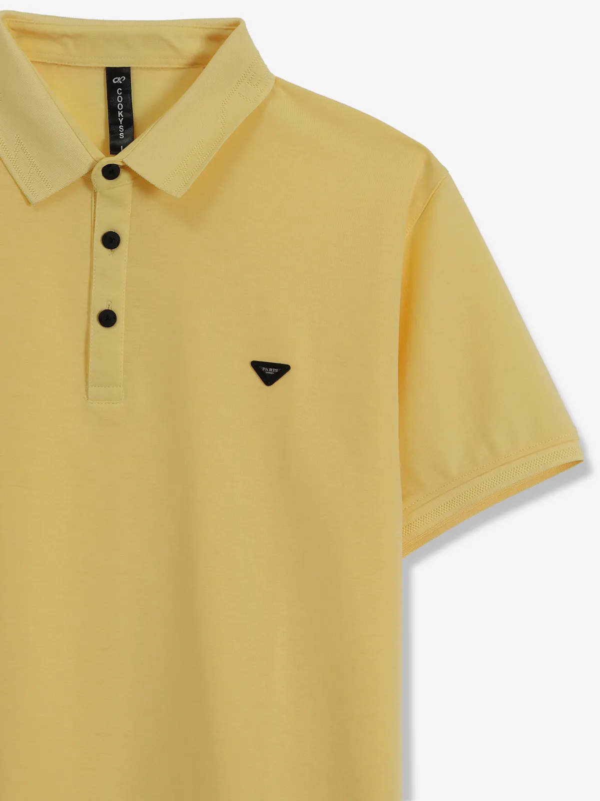 COOKYSS palin yellow cotton t-shirt