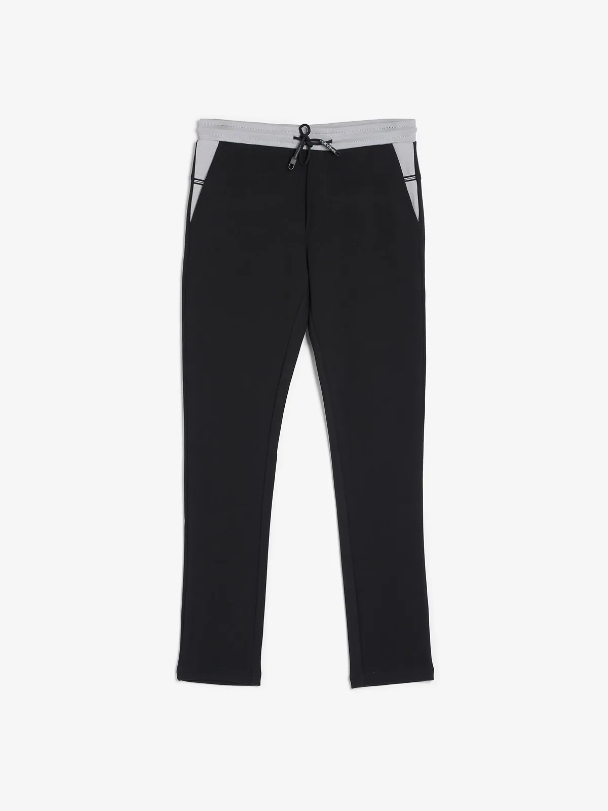 Cookyss solid track pant in black