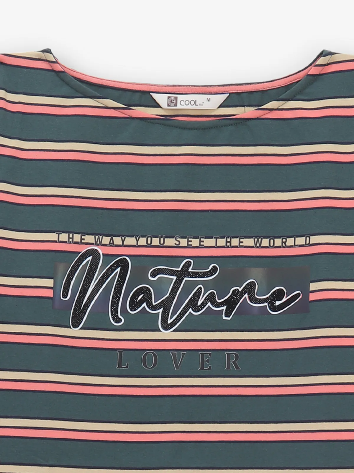 COOL dark grey stripe silk top