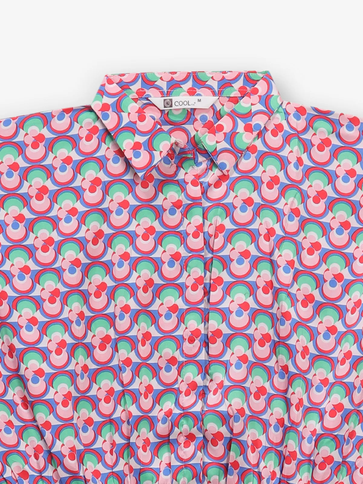 COOL magenta linen printed crop top