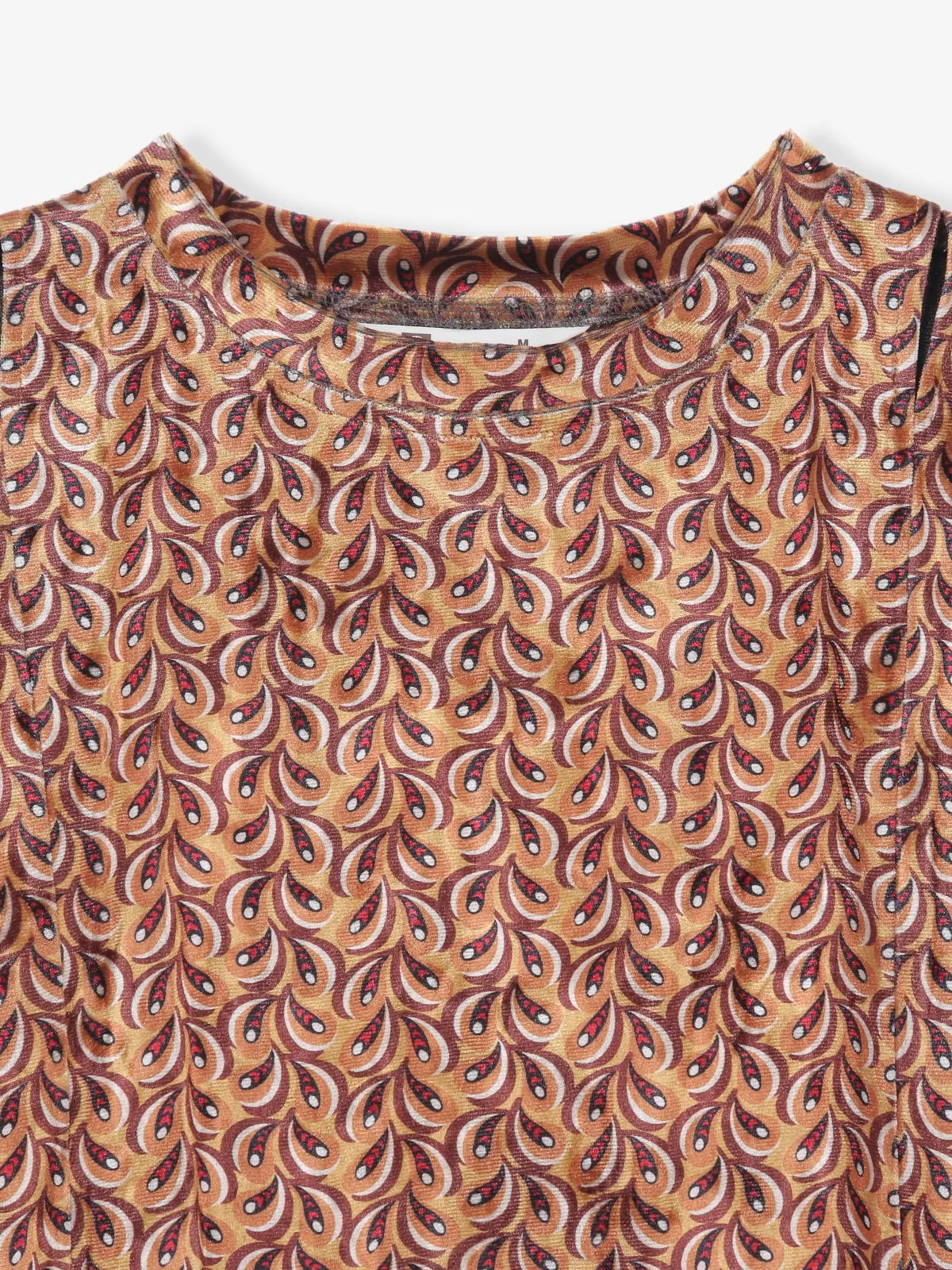 COOL printed brown silk top