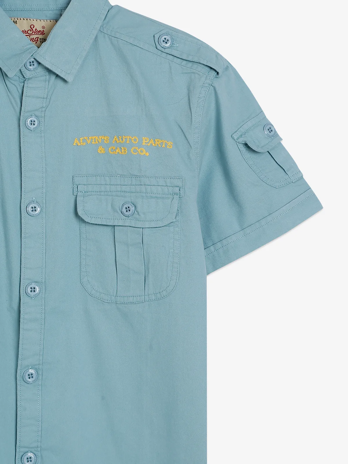 Copperstone light blue cotton shirt