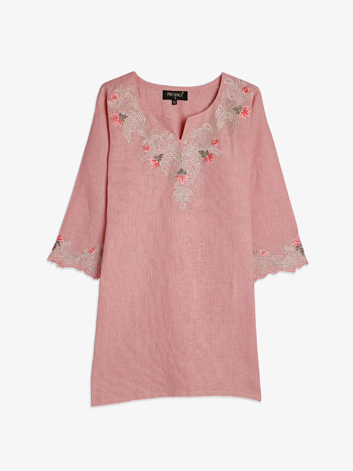 Cotton pink tunic top