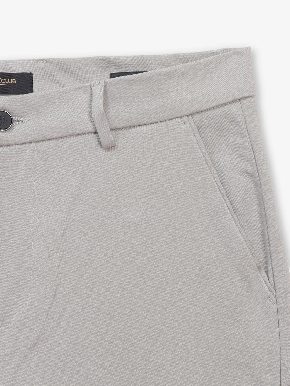 CRIMOUNE CLUB solid light grey cotton trouser