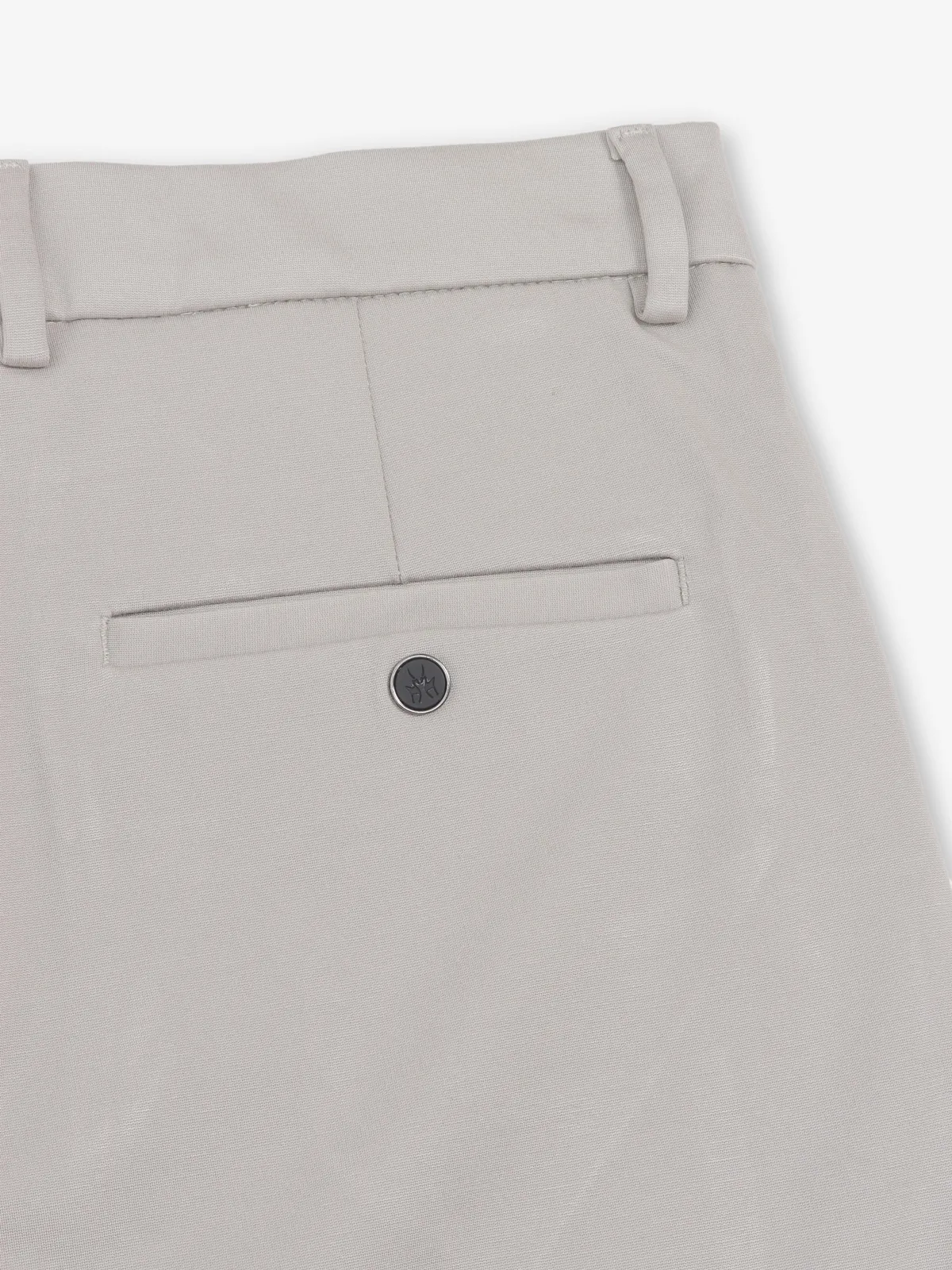 CRIMOUNE CLUB solid light grey cotton trouser