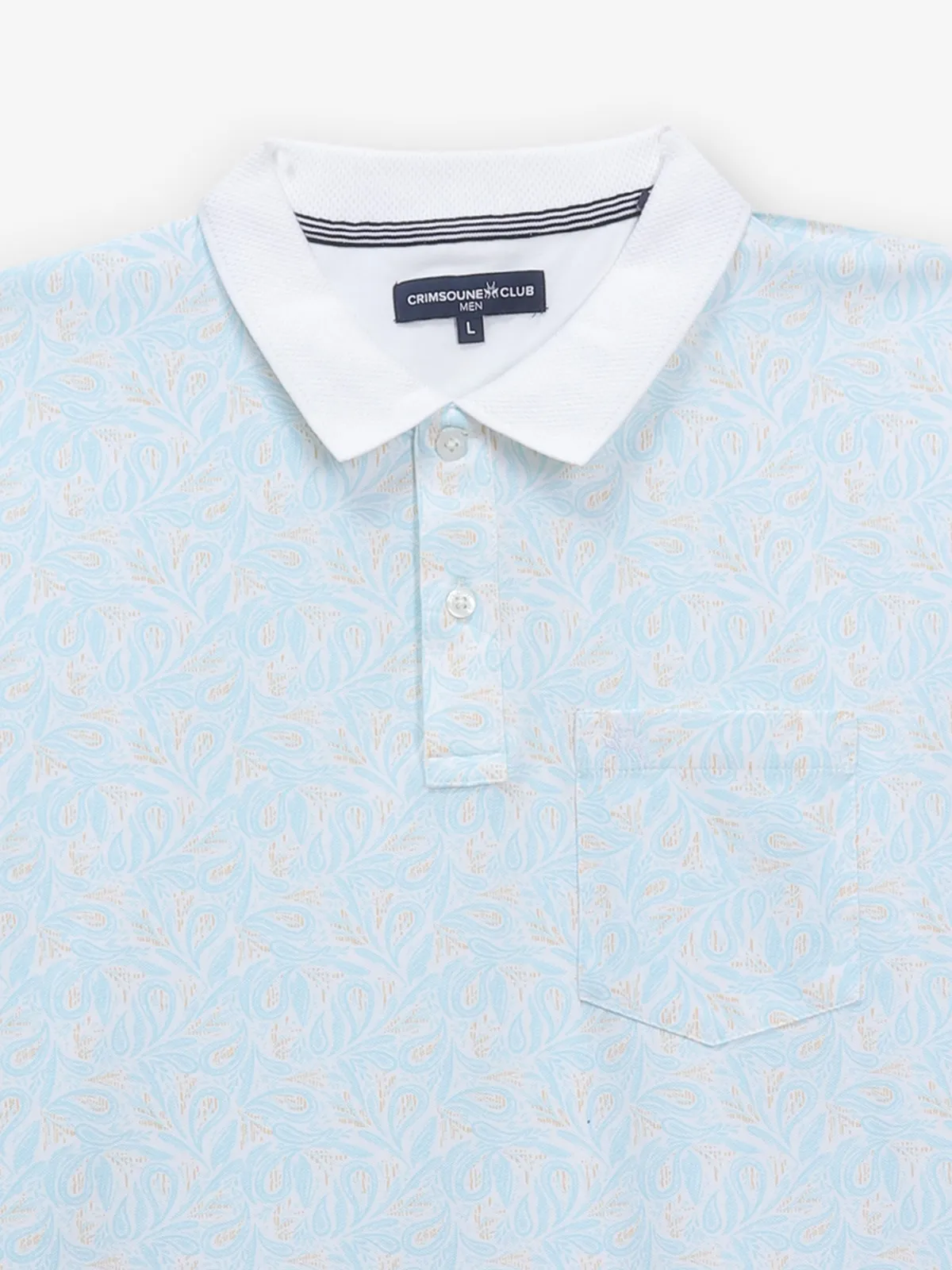 CRIMSONE CLUB white and aqua cotton t-shirt