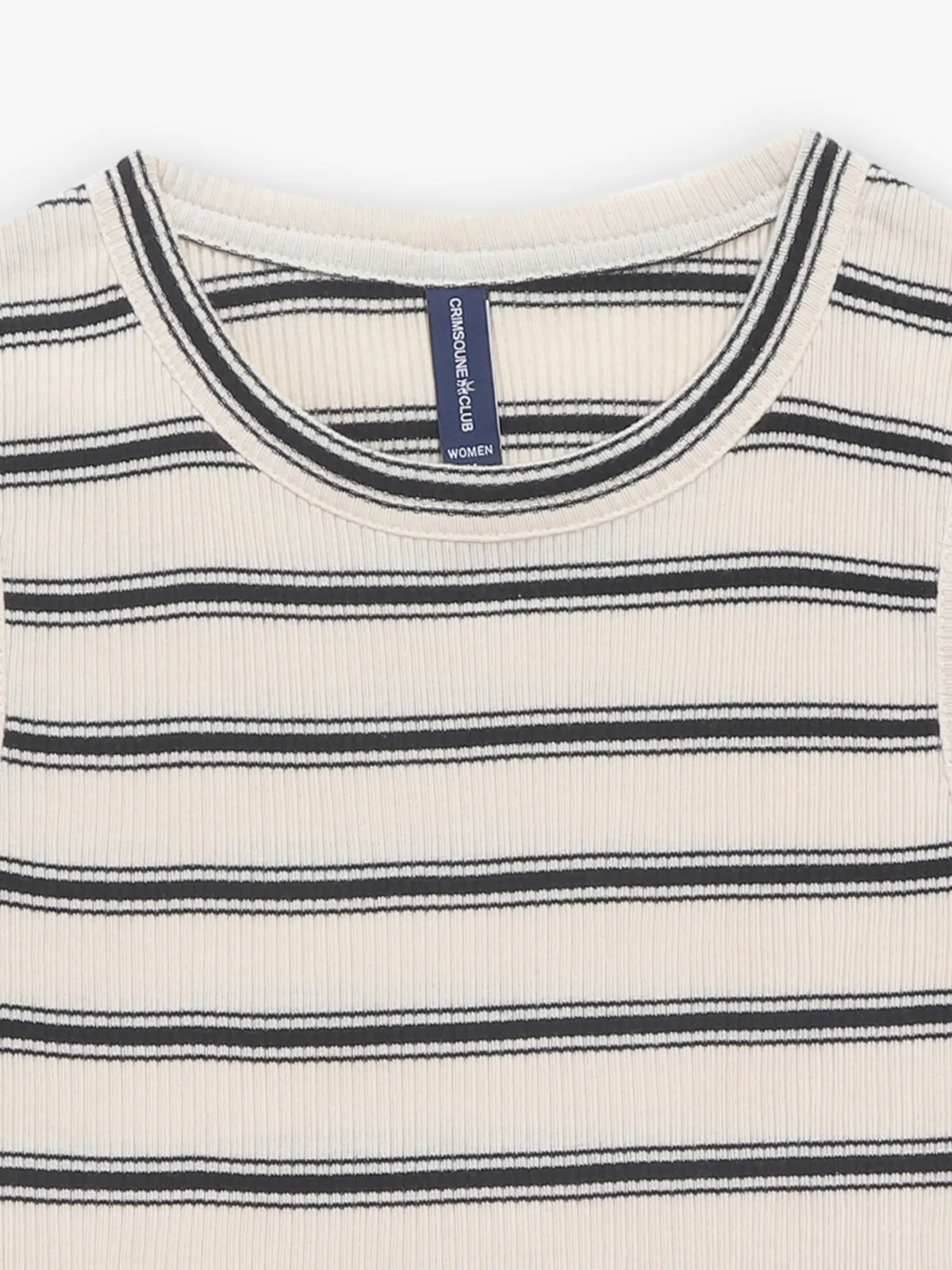 CRIMSOUNE CLUB beige knitted top