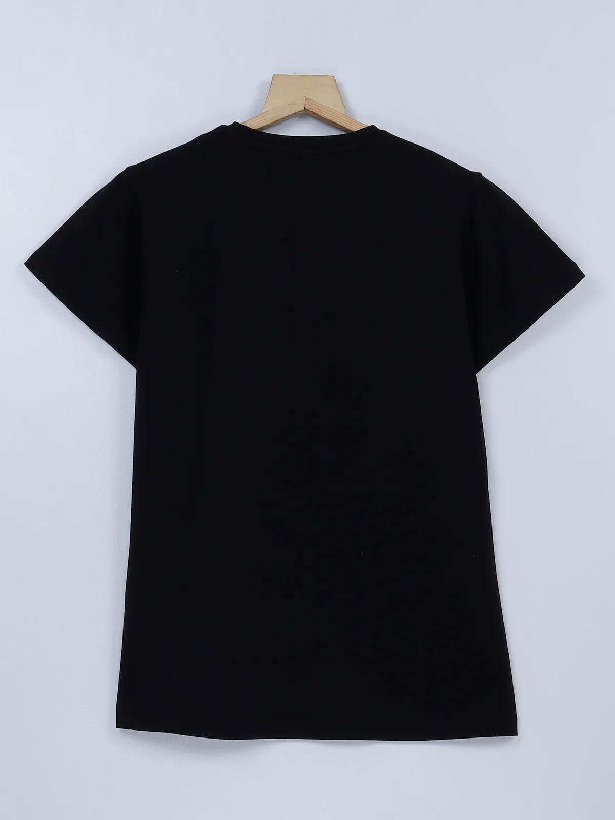 Crimsoune Club black plain cotton t shirt