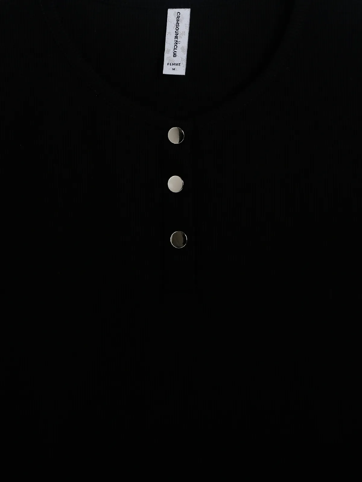 Crimsoune Club black plain cotton top