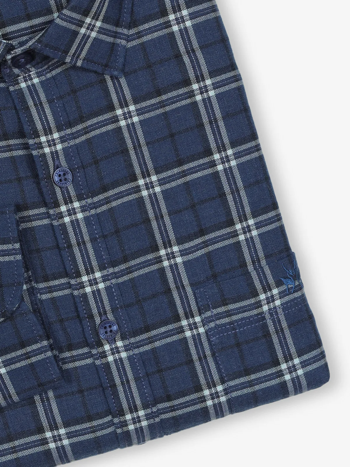 CRIMSOUNE CLUB blue checks shirt