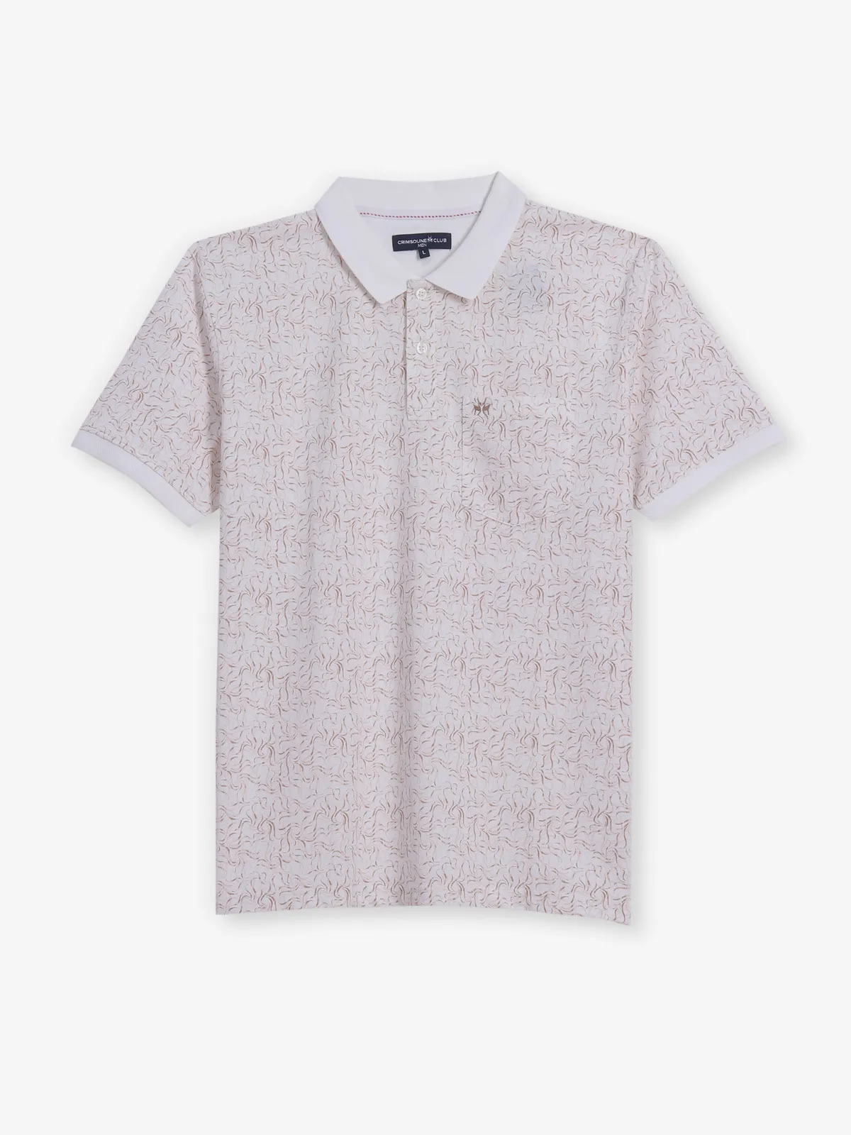 CRIMSOUNE CLUB cream cotton t-shirt for men