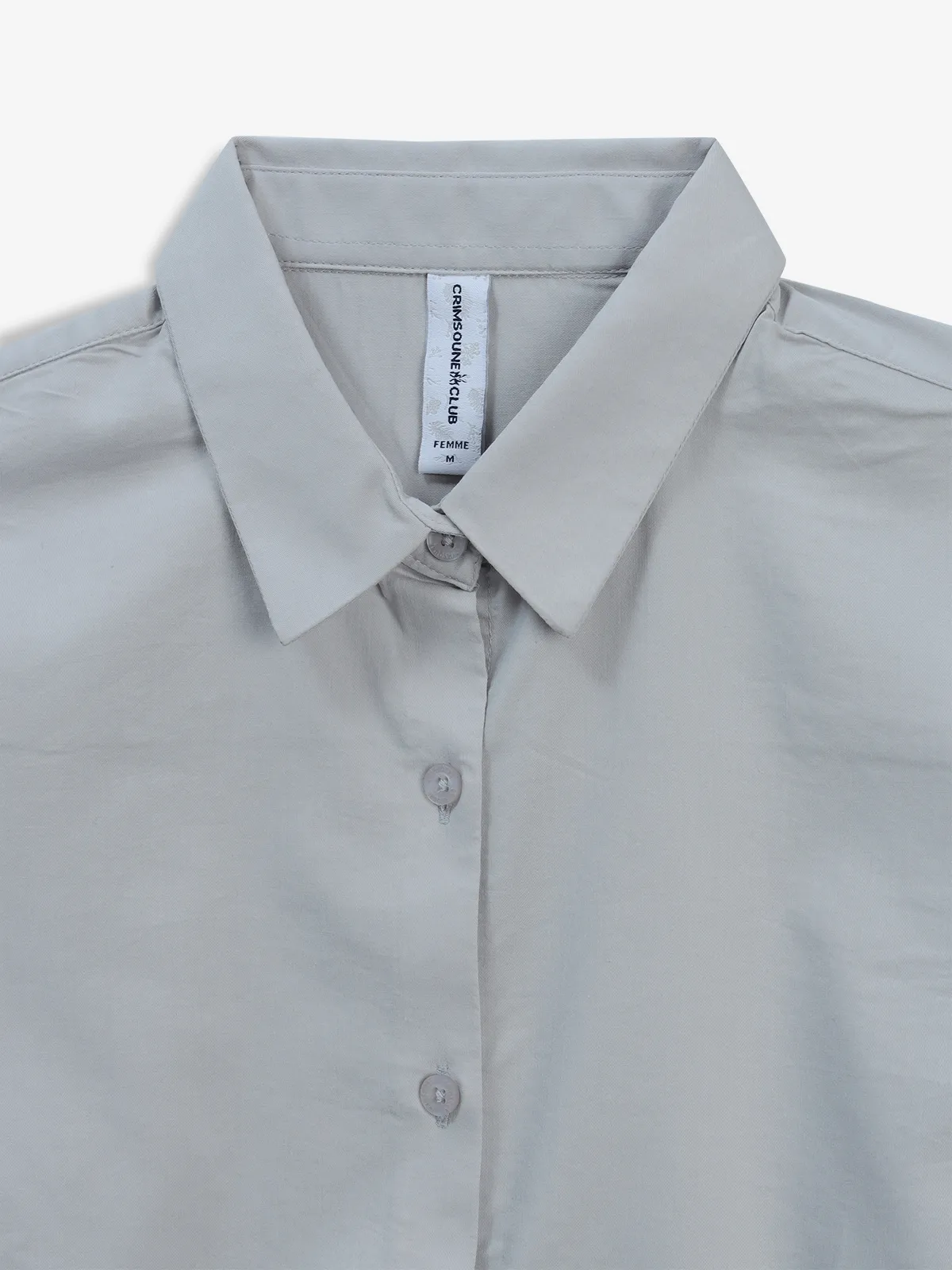 CRIMSOUNE CLUB grey plain shirt