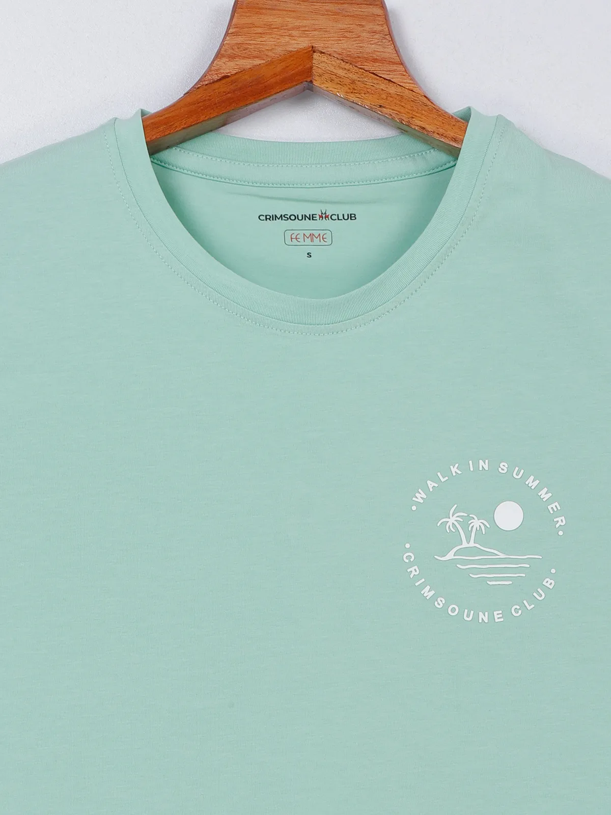 Crimsoune Club light green cotton t shirt